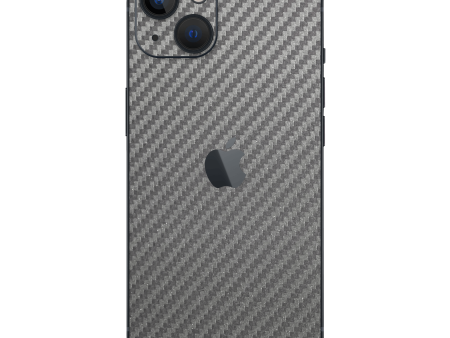 iPhone 13 MINI 3D Textured CARBON Fibre Skin - Metallic Grey Sale