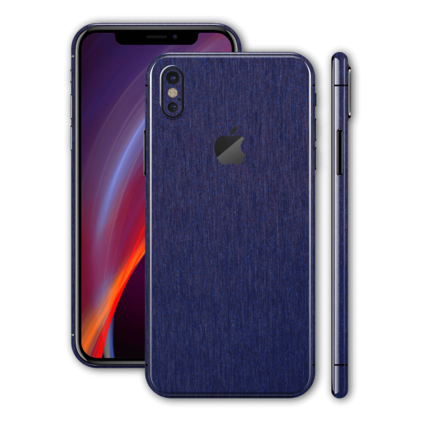 iPhone XS MAX BRUSHED BLUE Metallic Skin Cheap