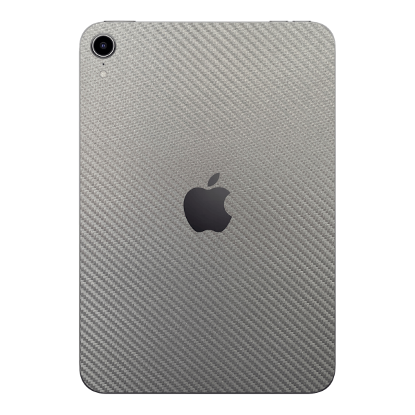 iPad MINI 6 (2021) Textured CARBON Fibre Skin - Metallic GREY For Cheap