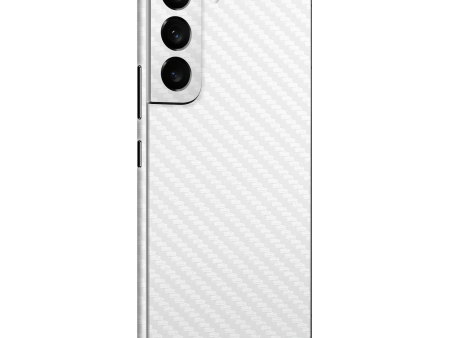 Samsung Galaxy S22 Textured CARBON Fibre Skin - WHITE Sale