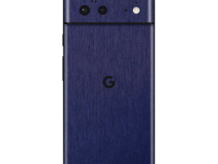 Google Pixel 6 BRUSHED BLUE Metallic Skin Hot on Sale