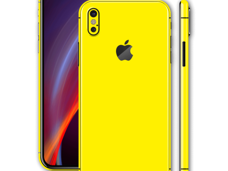 iPhone XS MAX GLOSSY Lemon Yellow Skin Hot on Sale