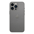 iPhone 14 Pro MAX 3D Textured CARBON Fibre Skin - Metallic Grey Online Hot Sale