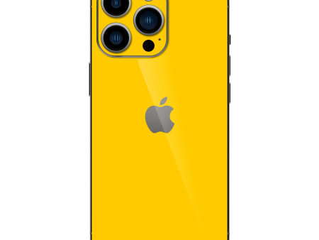 iPhone 13 Pro MAX GLOSSY Golden Yellow Skin Cheap