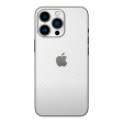 iPhone 13 PRO Textured CARBON Fibre Skin - WHITE Discount