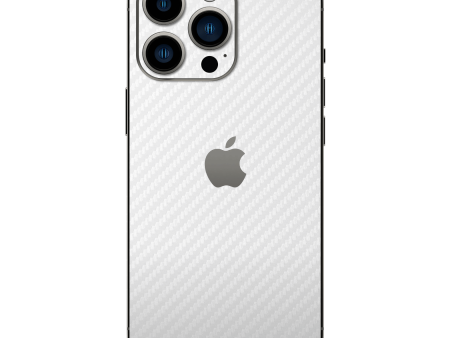 iPhone 13 PRO Textured CARBON Fibre Skin - WHITE Discount