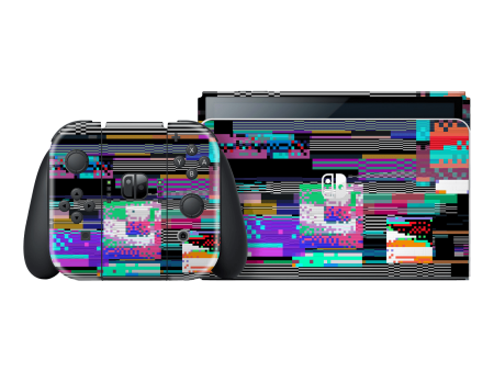 Nintendo Switch OLED SIGNATURE Glitchscape Skin For Sale