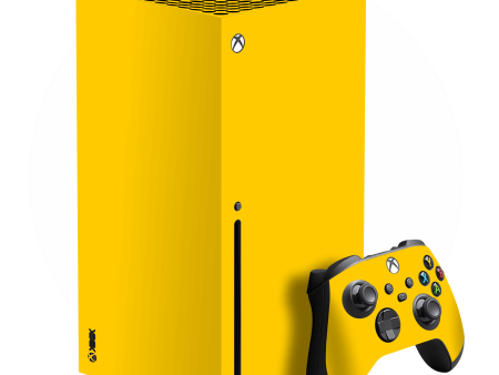 XBOX Series X GLOSSY Golden Yellow Skin Fashion