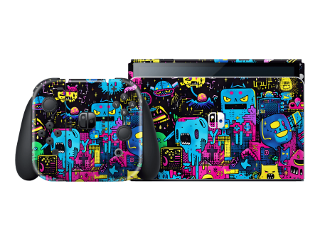 Nintendo Switch OLED SIGNATURE Arcade Rave Skin For Cheap