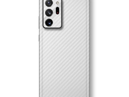 Samsung Galaxy NOTE 20 ULTRA 3D Textured CARBON Fibre Skin - WHITE Cheap