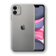 iPhone 11 3D Textured CARBON Fibre Skin - Metallic Grey For Sale