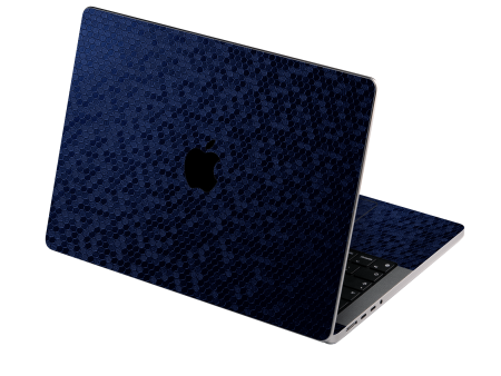 MacBook PRO 14  (2024, M4) LUXURIA Navy Blue HONEYCOMB 3D TEXTURED Skin Supply