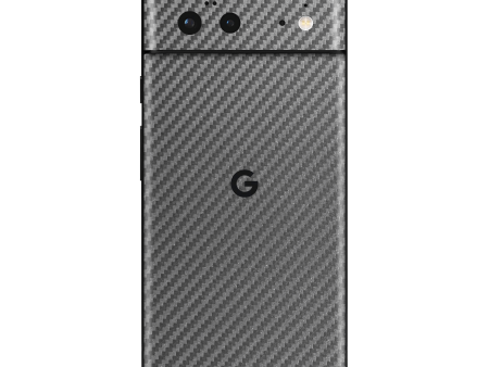 Google Pixel 6 3D Textured CARBON Fibre Skin - Metallic Grey on Sale