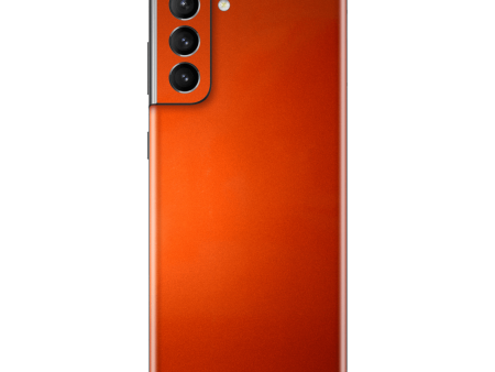 Samsung Galaxy S21+ PLUS GLOSSY FIERY ORANGE TUNING Metallic Skin Online