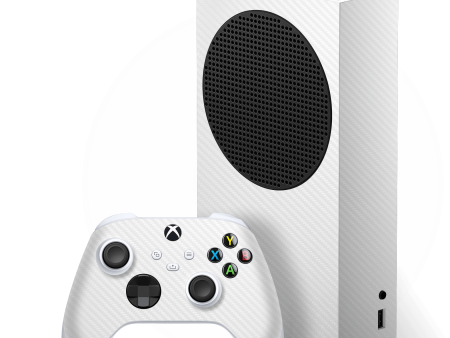 Xbox SERIES S 3D Textured CARBON Fibre Skin - WHITE Online now