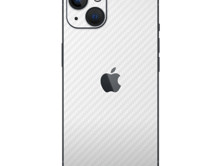 iPhone 13 MINI 3D Textured CARBON Fibre Skin - WHITE For Sale