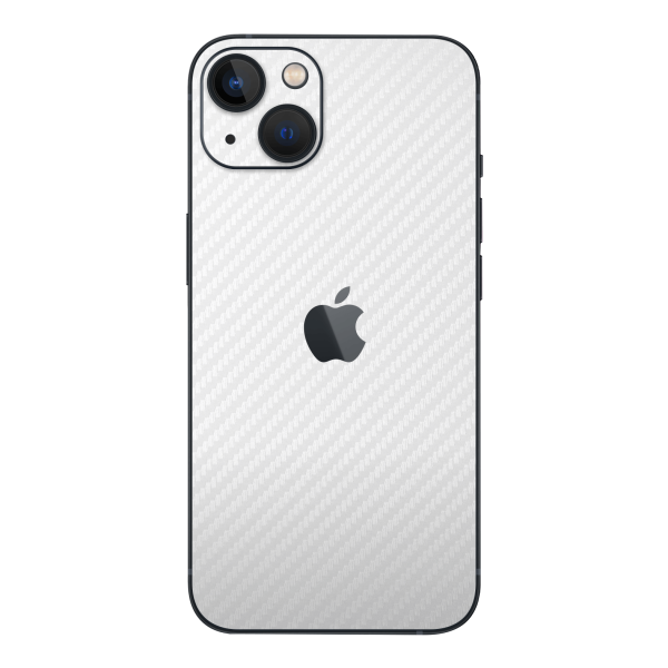 iPhone 13 MINI 3D Textured CARBON Fibre Skin - WHITE For Sale