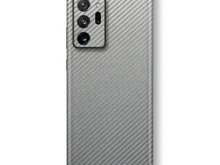 Samsung Galaxy NOTE 20 ULTRA 3D Textured CARBON Fibre Skin - Metallic Grey Supply