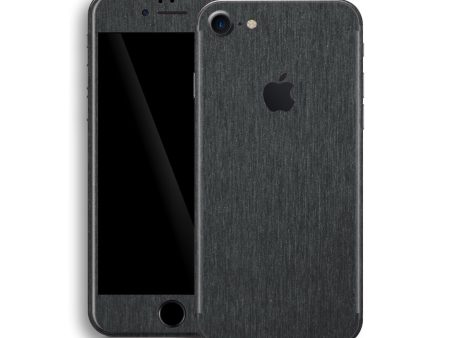 iPhone 8 BRUSHED BLACK Metallic Skin For Sale