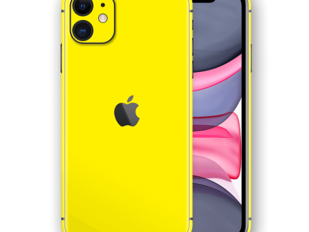 iPhone 11 GLOSSY Lemon Yellow Skin Online Hot Sale