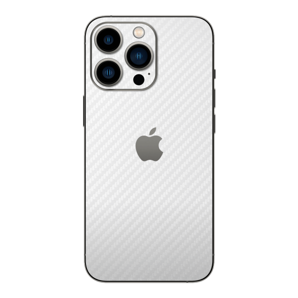 iPhone 14 PRO Textured CARBON Fibre Skin - WHITE Online Sale