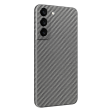 Samsung Galaxy S22 Textured CARBON Fibre Skin - Metallic GREY Cheap