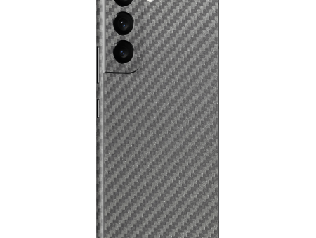 Samsung Galaxy S22 Textured CARBON Fibre Skin - Metallic GREY Cheap