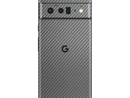 Google Pixel 6 PRO 3D Textured CARBON Fibre Skin - Metallic Grey Online