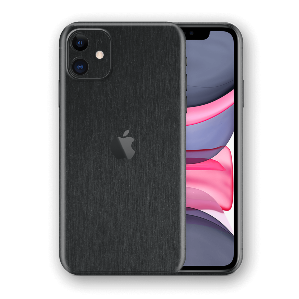 iPhone 11 BRUSHED BLACK Metallic Skin Hot on Sale