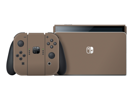 Nintendo Switch OLED Soft-Touch MOCHA Taupe StealthMatte Skin For Cheap