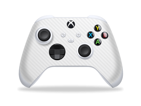 XBOX Series X CONTROLLER Skin - 3D Textured CARBON Fibre - WHITE Hot on Sale