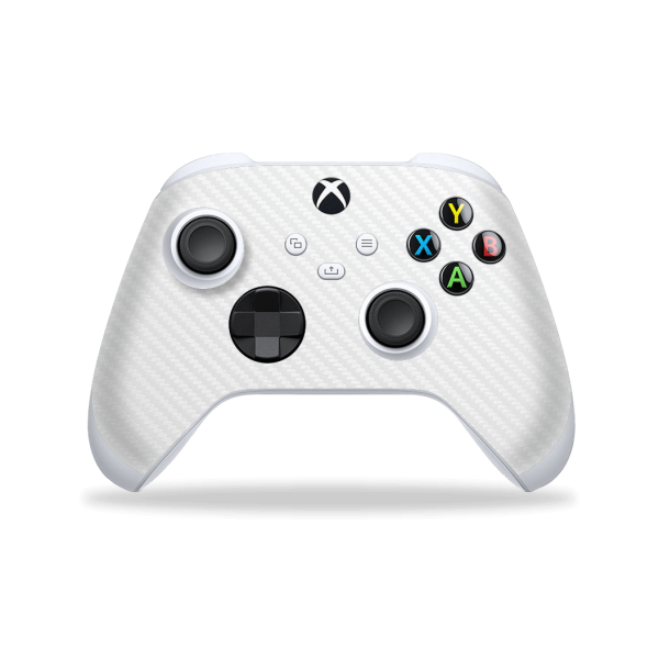 XBOX Series X CONTROLLER Skin - 3D Textured CARBON Fibre - WHITE Hot on Sale