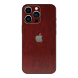 iPhone 13 PRO LUXURIA Scarlet Satin Wood Skin For Sale