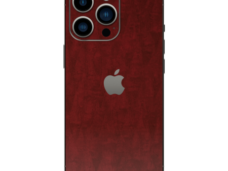 iPhone 13 PRO LUXURIA Scarlet Satin Wood Skin For Sale