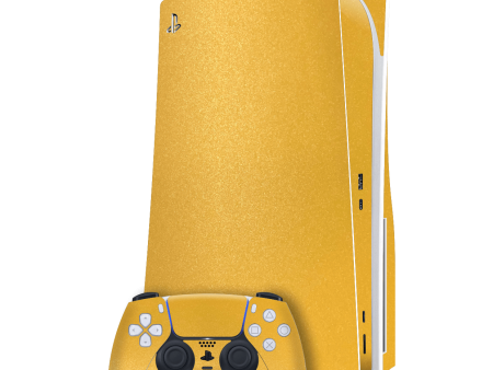 PlayStation 5 (PS5) DISC Edition YELLOW MATT Metallic Skin on Sale