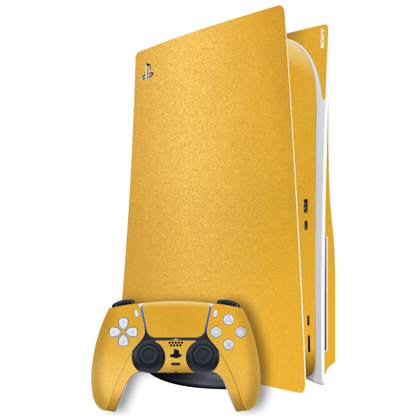 PlayStation 5 (PS5) DISC Edition YELLOW MATT Metallic Skin on Sale