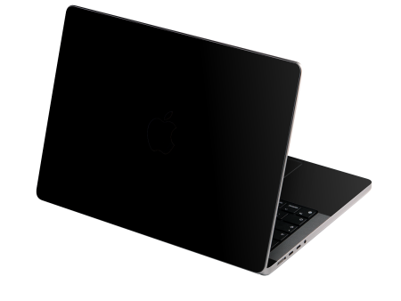 MacBook PRO 14  (2021) High Gloss JET BLACK Skin For Cheap