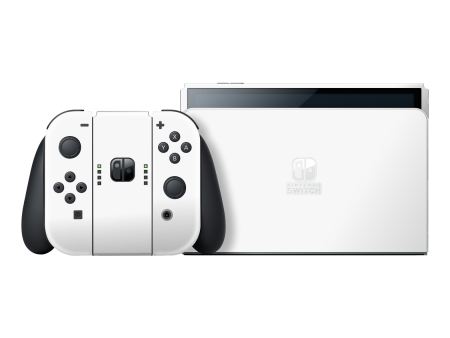 Nintendo Switch OLED GLOSSY JET WHITE Skin For Sale