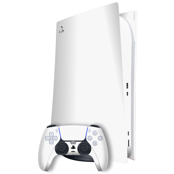 PlayStation 5 (PS5) DIGITAL EDITION GLOSSY JET WHITE Skin Cheap