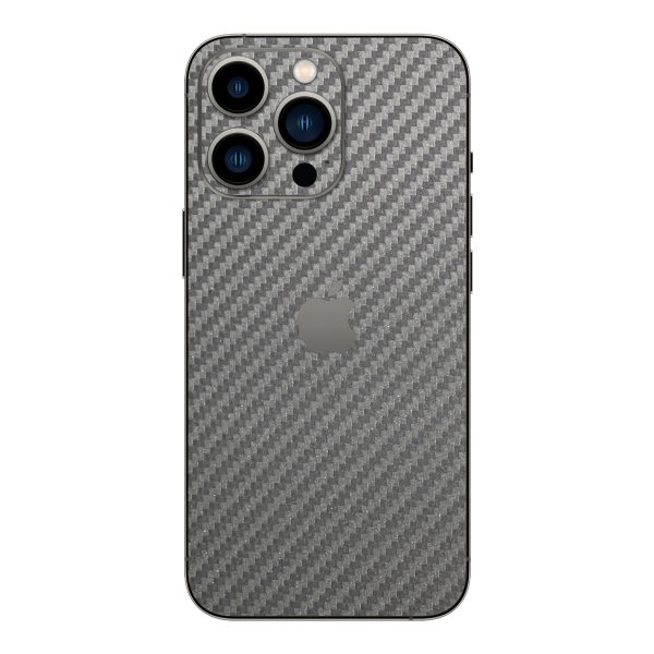 iPhone 13 PRO 3D Textured CARBON Fibre Skin - Metallic Grey Online