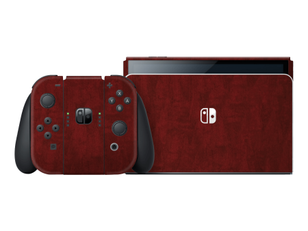 Nintendo Switch OLED LUXURIA Scarlet Satin Wood Skin Cheap