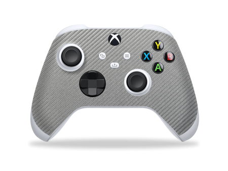 XBOX Series X CONTROLLER Skin - 3D Textured CARBON Fibre - Metallic Grey Hot on Sale