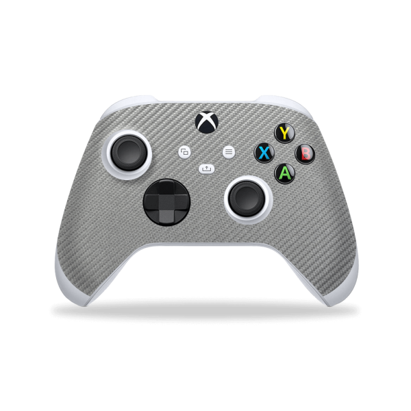 XBOX Series X CONTROLLER Skin - 3D Textured CARBON Fibre - Metallic Grey Hot on Sale