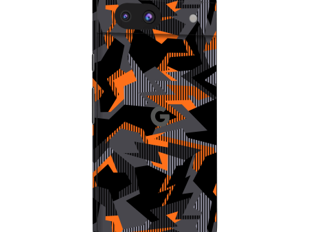 Google Pixel 8a SIGNATURE Sharp-Edged Orange CAMO Skin Supply