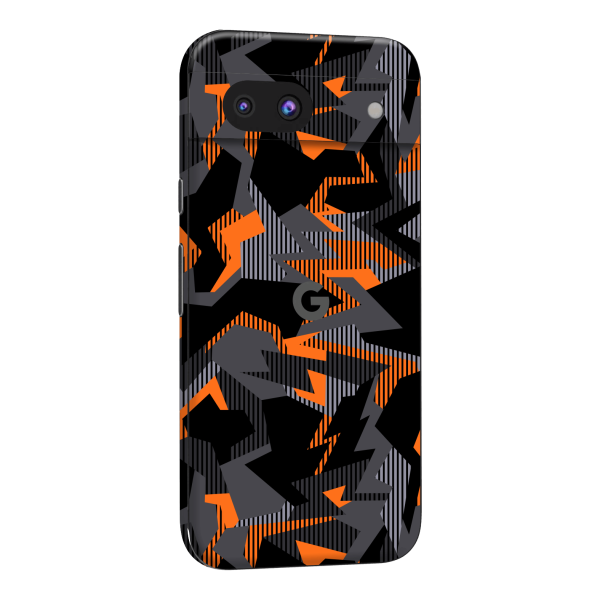 Google Pixel 8a SIGNATURE Sharp-Edged Orange CAMO Skin Supply