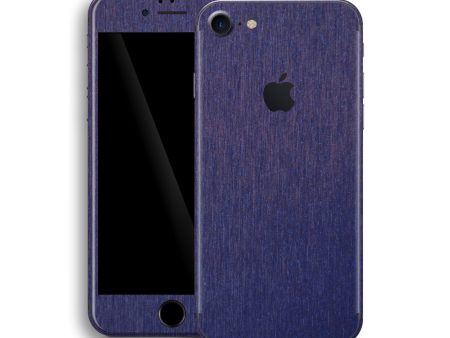 iPhone 8 BRUSHED BLUE Metallic Skin For Discount