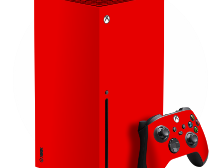 XBOX Series X GLOSSY Bright Red Skin Online Sale