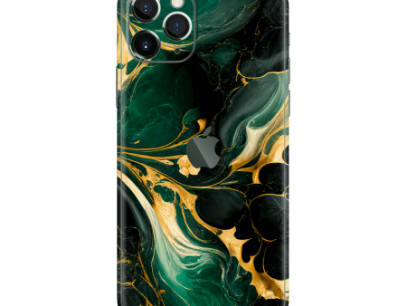 iPhone 11 Pro MAX SIGNATURE AGATE GEODE Royal Green-Gold Skin For Sale