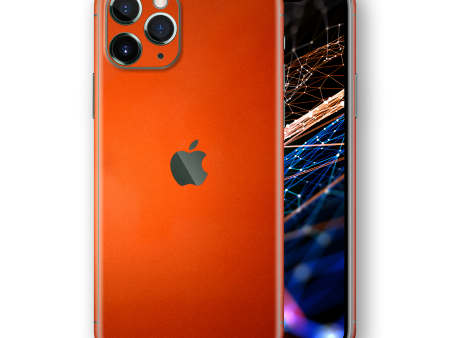 iPhone 11 Pro MAX GLOSSY FIERY ORANGE TUNING Metallic Skin Fashion