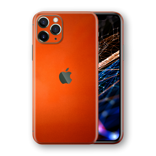 iPhone 11 Pro MAX GLOSSY FIERY ORANGE TUNING Metallic Skin Fashion